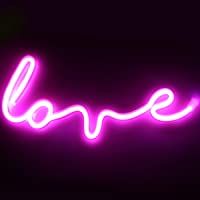 XIYUNTE love luz de neón Señales luminosas LED amor señales de neón Iluminación de ambiente rosado amor Iluminación de…